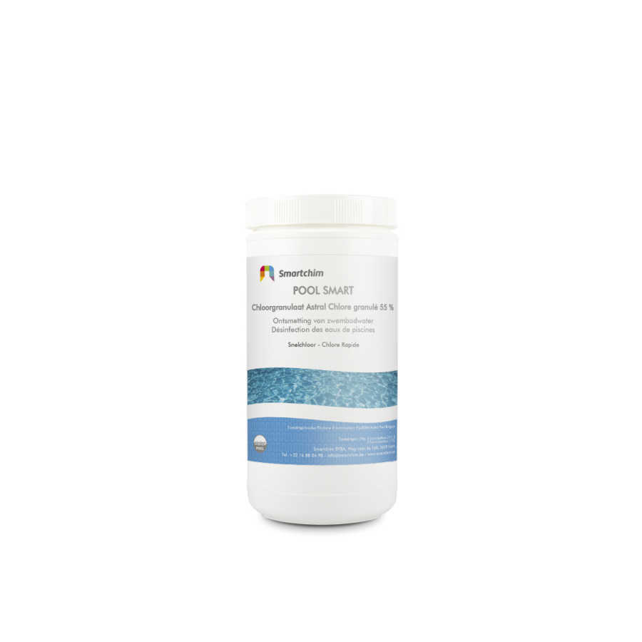 Poolsmart-Chloorshock-Granulaat-1kg---Poederchloor--Zwembad-chloor-granulaat